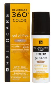 Тональний сонцезахисний гель натуральний відтінок Cantabria Heliocare 360 Color Gel Oil-Free SPF 50