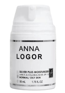 Зволожувальний крем з колоїдним сріблом для комбінованої шкіри Anna Logor Silver Plus Moisturizer