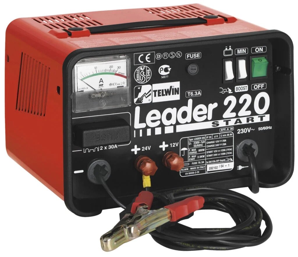 Leader 220 Start - Пуско-зарядний пристрій 220В, 12В від компанії АвтоСпец - фото 1