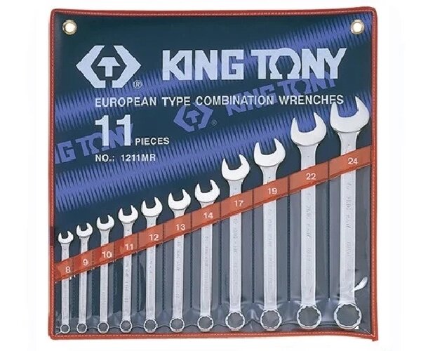 Набір ключів комбі 11 шт. (8-24 мм) KING TONY від компанії АвтоСпец - фото 1