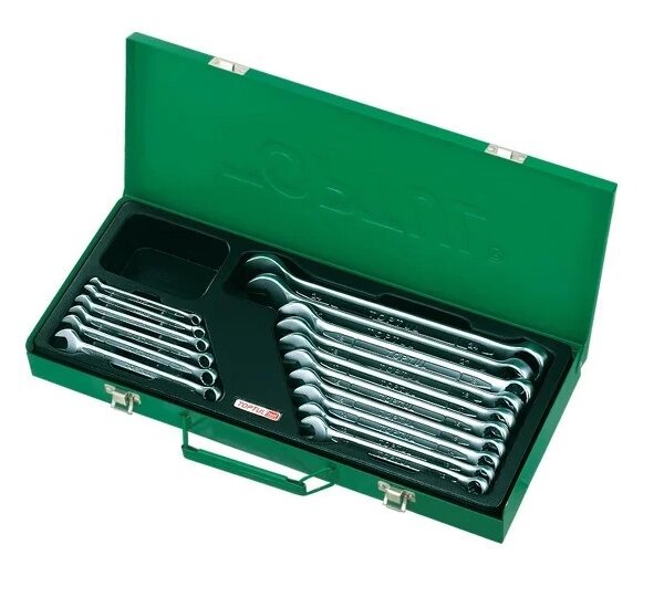 Набір ключів комбінованих 16 шт. 6-24 мм (metal box) GAAD1602 TOPTUL від компанії АвтоСпец - фото 1