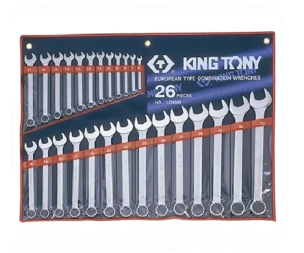 Набір ключів комбінованих 26 шт. 6 - 32 мм King Tony від компанії АвтоСпец - фото 1