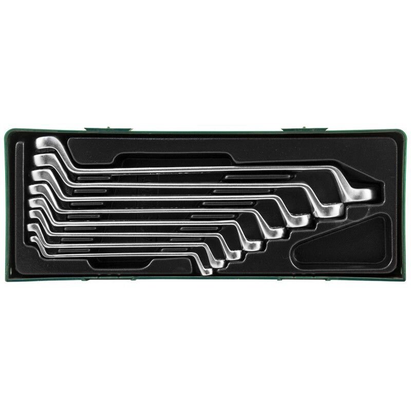 Набор ключей накидных 75-гр, 6-22 мм, ложемент в пластиковом кейсе W23108SP Jonnesway від компанії АвтоСпец - фото 1