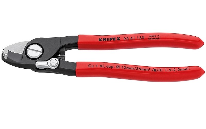Ножиці для кабелю з функцією видалення ізоляції - Knipex 95 41 165 від компанії АвтоСпец - фото 1