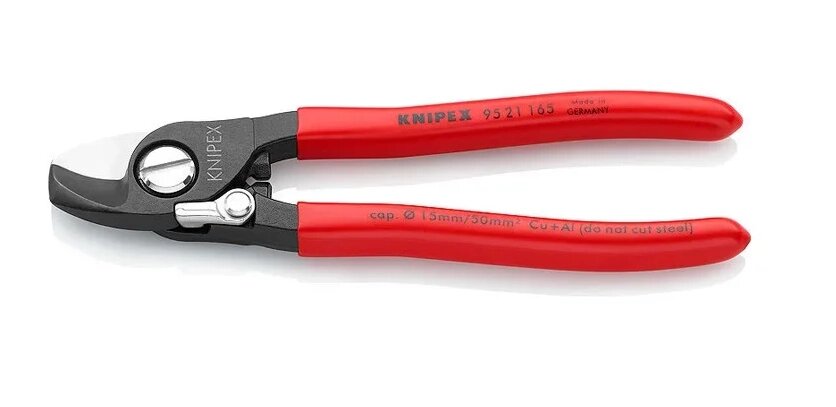 Ножиці для різання кабелів з розкриває пружиною 165 мм - Knipex 95 21 165 від компанії АвтоСпец - фото 1