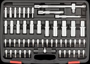 Великий набір головок 1/2 "+3/8" + 1/4 ", 172 предмета Vigor, V2461