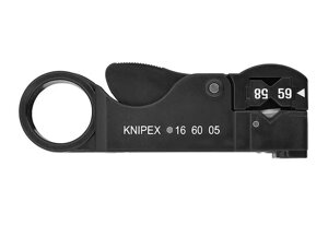 Стриппер для видалення ізоляції з коаксіальних кабелів - Knipex 16 60 05 SB
