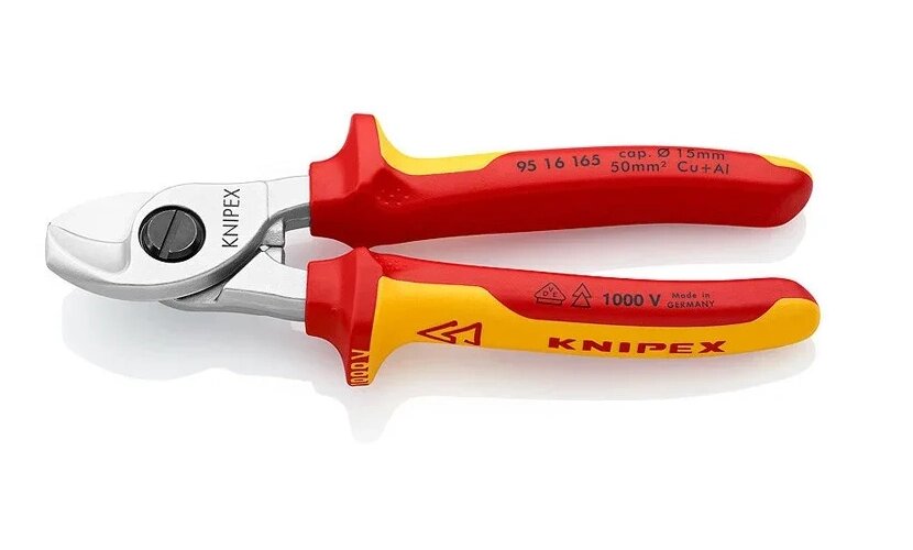 Ножиці для різання кабелів VDE 165 мм - Knipex 95 16 165 - знижка