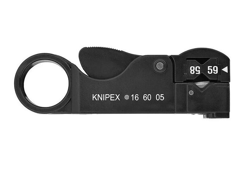 Стриппер для видалення ізоляції з коаксіальних кабелів - Knipex 16 60 05 SB від компанії АвтоСпец - фото 1