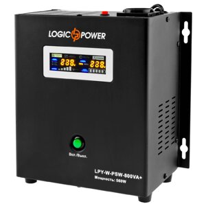 Джерело безперебійного живлення ДБЖ Logicpower LPY-W — PSW-800VA+560 Вт) 5A/15A з правильною синусоїдою 12 В