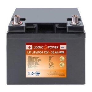 Акумулятор для автомобіля літієвий LP LiFePO4 12 V — 36 Ah (+ зліва, пряма полярність) пластик