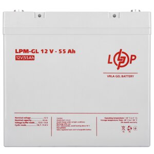 Акумулятор гелевий LogicPower LPM-GL 12 V — 55 Ah