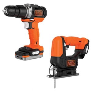 Набір із двох акумуляторних електроінструментів BLACK+DECKER BDCK122S1S