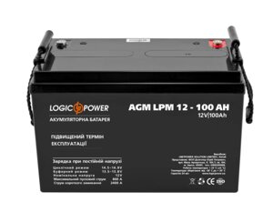 Акумулятор олив'яно-кислотні Logic PowerAGM LPM 12V — 100 Ah