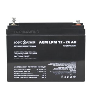 Акумулятор для автомобіля літієвий LP AGM LPM 12 V — 26 Ah