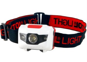 Ліхтар налобний EXTOL LIGHT 40lm, 1W + 2 червоних світлодіода, ABS пластик, 43102