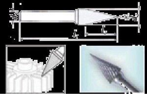 Промінструмент M 4х8х4х25 s ВК8 цельна Борфреза конічні з загостреним кінцем