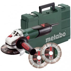 Шліфувальна машина Metabo W 9-125 Quick + 2хPromo Алмазні відрізні диски 125 мм + кейс