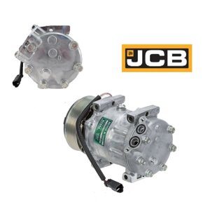 Компресор кондиціонера 7H15 119 mm. 8144, 8124 JCB 3CX, JCB 4CX, 320/08562, 7232/42840