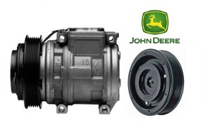 Компресор кондиціонера техніки John Deere 10PA15C 124 mm. (AL176858, RE257084, RE203758)