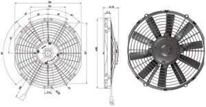 Вентилятор авто кондиціонера конденсатора 10 дюймів 12v (Kormas) (1220m / h) штовхає в Харківській області от компании Agroclimate