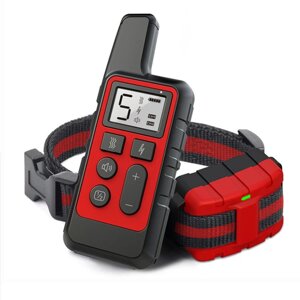 Електро нашийник для навчання і тренувань собак водонепроникний клас ipx7 колір червоний