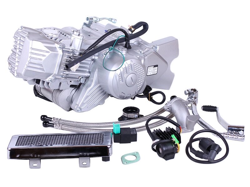 Двигун W190 1P62FMJ X-PIT + нижній електростартер, 5 передач, оливне охл. від компанії все навісне - фото 1