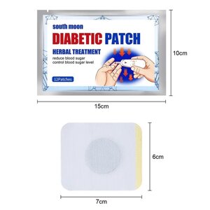 Трав'яний китайський пластир від цукрового діабету Diabetic Patch 12 шт.