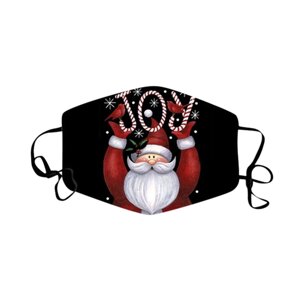 Захисна турмалінова маска з малюнком «Новорічний Дід Мороз Радість»