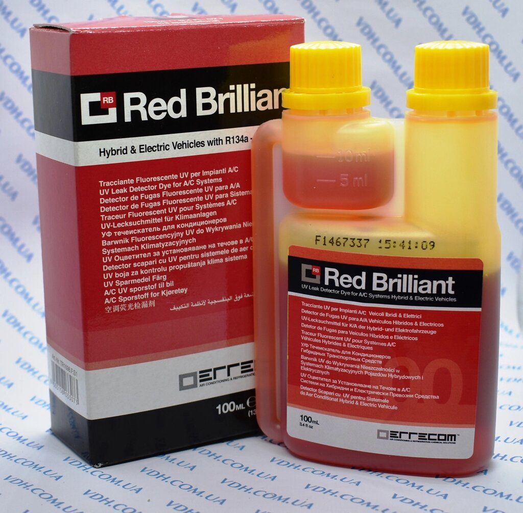 Флуоресцентна фарба RED BRILLIANT 100 ML (колір; Червоний) TR11098. F.S1 від компанії "Все для холоду" - фото 1