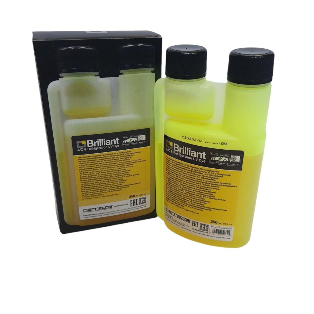 Наповнювач флуоресцен Brilliant 250ml. (33 дози по 7,5 ml) (жовтий Brilliant) TR1003.01. S1 від компанії "Все для холоду" - фото 1