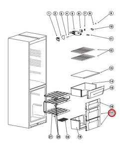 Панель ящика Indesit з піктогрюмою код С00856032 (482000049135)