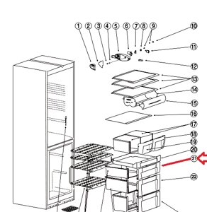 Панель ящика Indesit C00283521 (482000049260)