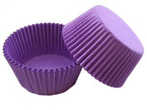 Паперові форми (тарталетки) для кексів, капкейков 5030 см Фіолетові