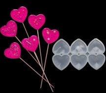 Форма для серцевих льодяників з 6 великих від компанії Інтернет магазин "СМАК" - фото 1