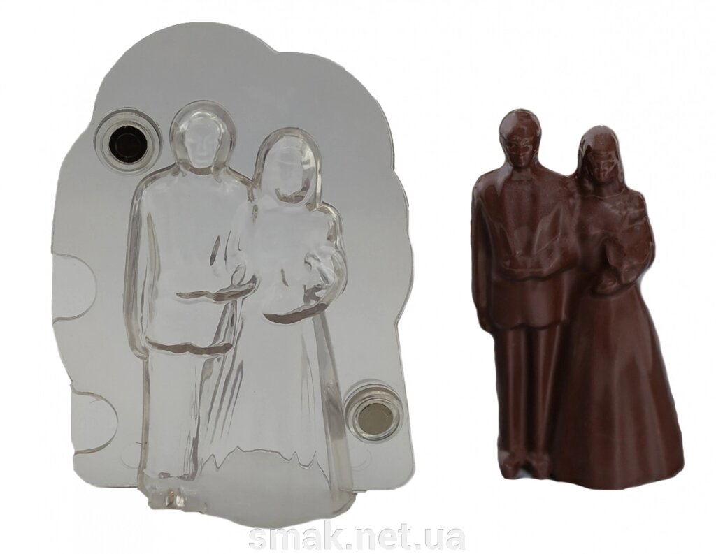 Форма для шоколаду 3D Молодята від компанії Інтернет магазин "СМАК" - фото 1
