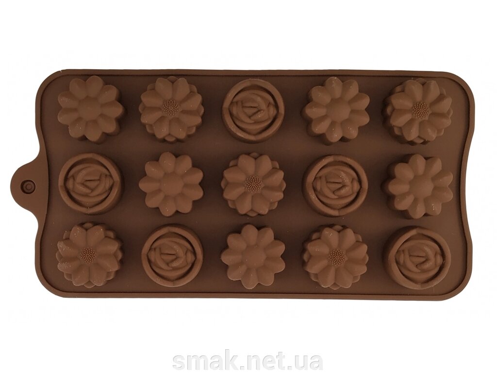 Форма силікон для цукерок Квіткове асорті від компанії Інтернет магазин "СМАК" - фото 1