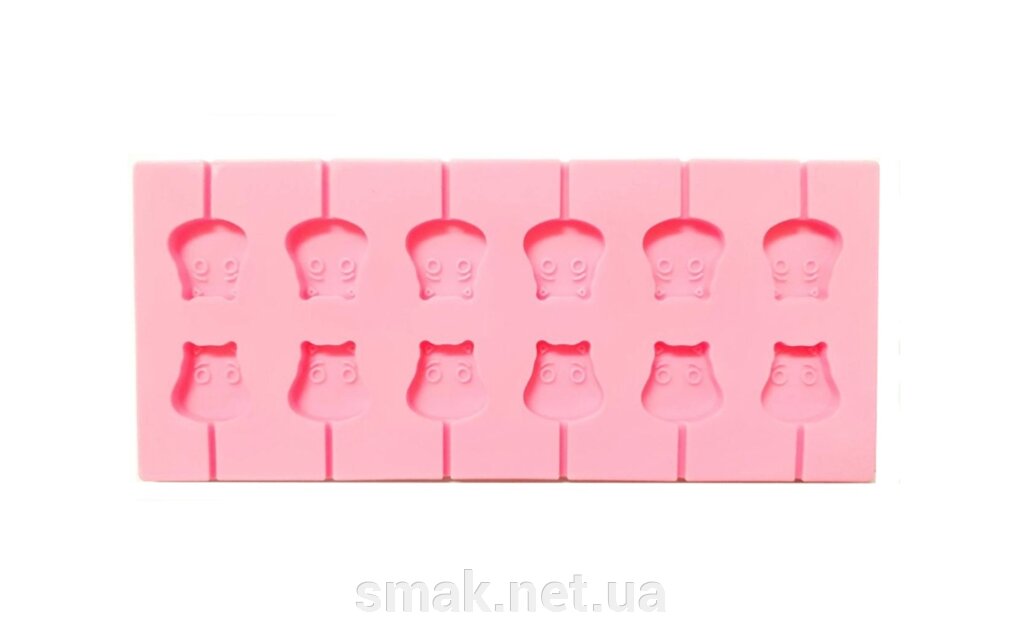 Форма силіконова для льодяників Коти 12 шт. від компанії Інтернет магазин "СМАК" - фото 1