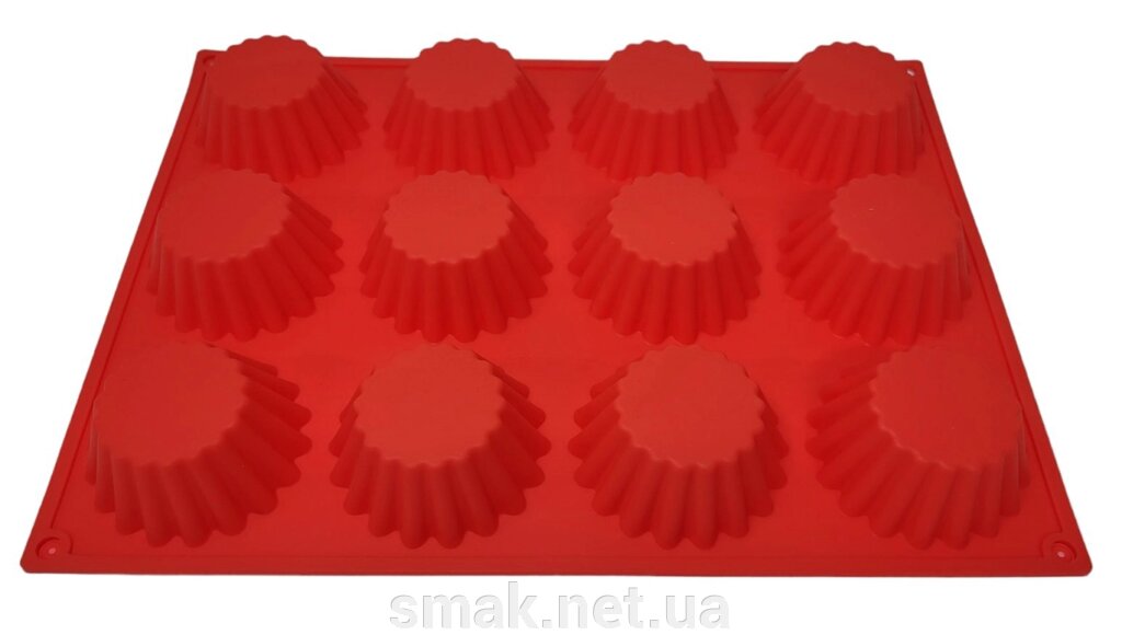 Форма силіконова Кекси гострі з 12 шт. від компанії Інтернет магазин "СМАК" - фото 1
