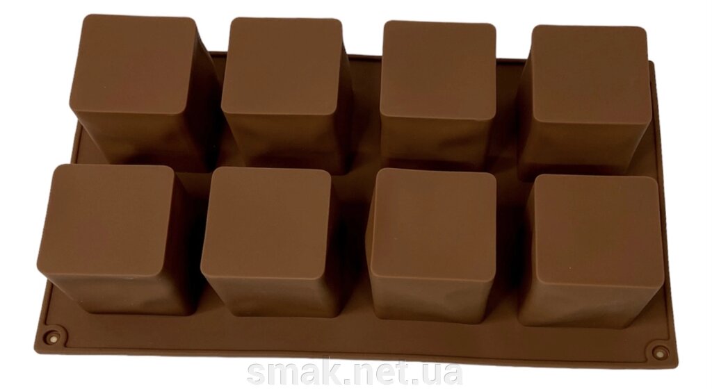 Форма силіконова Куб 555 см на 8 шт. від компанії Інтернет магазин "СМАК" - фото 1