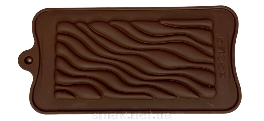 Форма силіконова плитка шоколаду Хвиля від компанії Інтернет магазин "СМАК" - фото 1