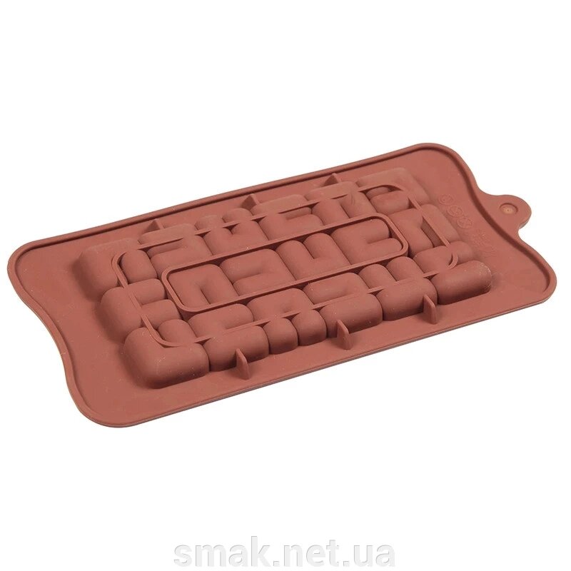 Форма силіконова плитка шоколаду Квадрати від компанії Інтернет магазин "СМАК" - фото 1