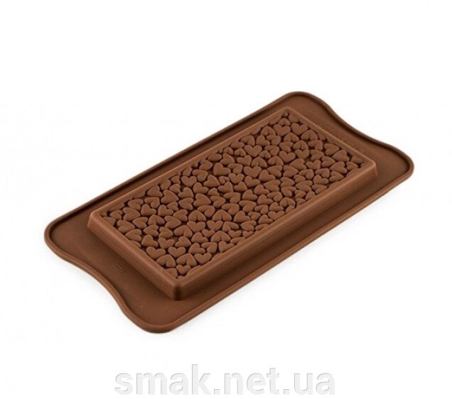 Форма силіконова Плитка шоколаду сердечка від компанії Інтернет магазин "СМАК" - фото 1