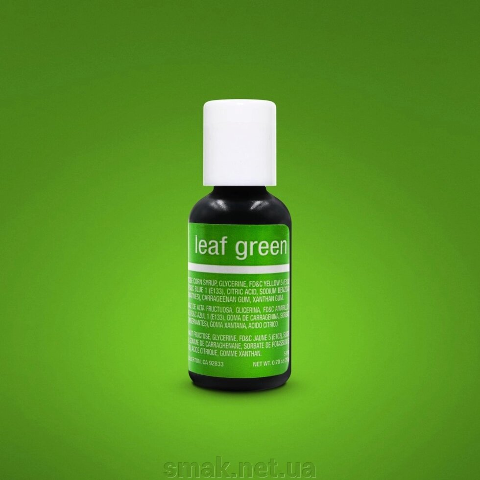 Гелевий барвник Chefmaster Зелений лист (Leaf Green) 20 грам від компанії Інтернет магазин "СМАК" - фото 1
