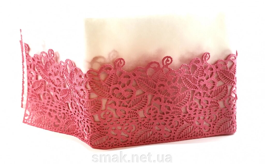 Готове мереживо для торта Солодке творчість 3 Рожевий / Фуксія від компанії Інтернет магазин "СМАК" - фото 1