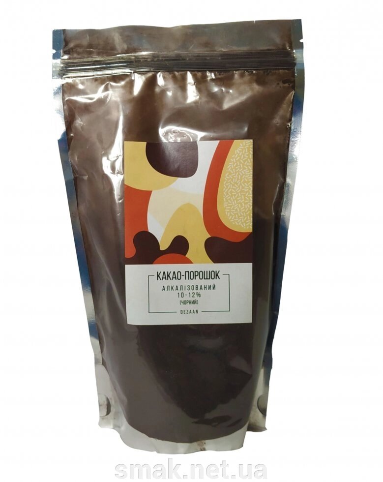Какао-порошок deZaan алкалізований 10-12 (чорний) 0,5 кг від компанії Інтернет магазин "СМАК" - фото 1