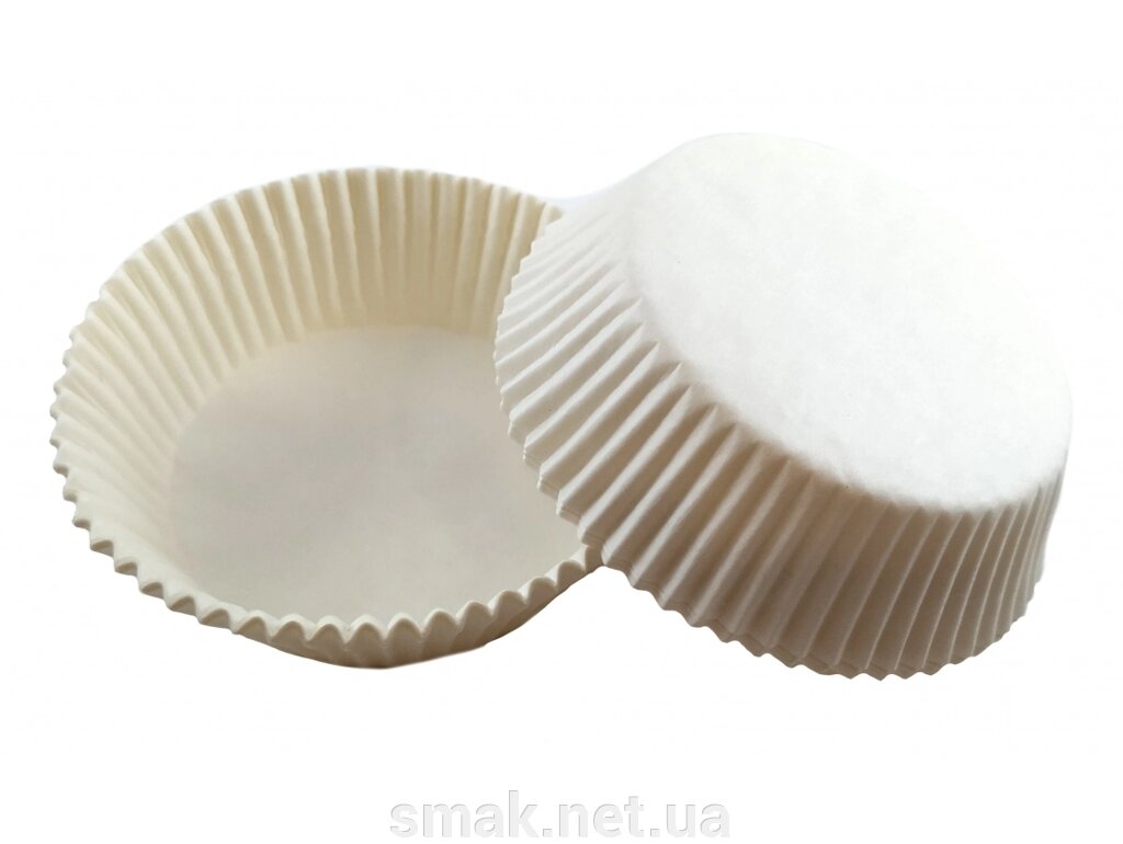 Капсули (тарталетки) для кексів (білі) 6023 мм від компанії Інтернет магазин "СМАК" - фото 1