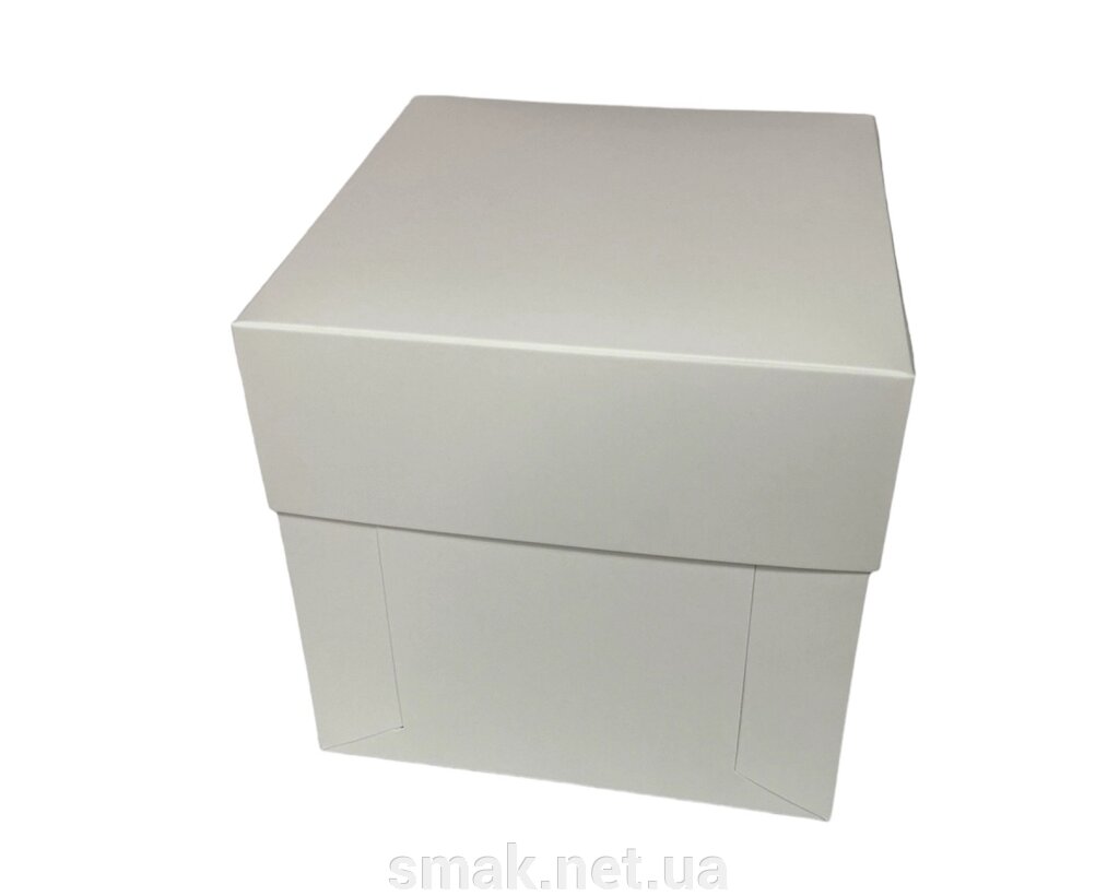 Картонна коробка для торта біла 160160160 мм ( 10 шт. ) від компанії Інтернет магазин "СМАК" - фото 1