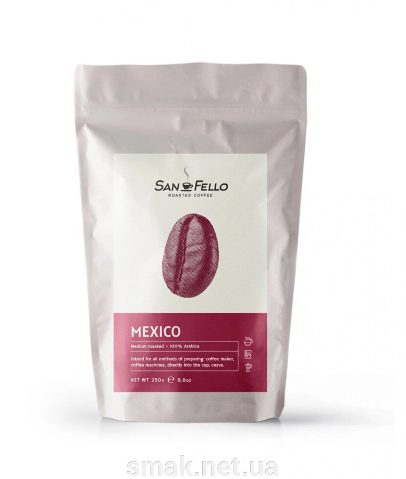 Кава в зернах свіжа обсмажування Mexico 250 грам від компанії Інтернет магазин "СМАК" - фото 1