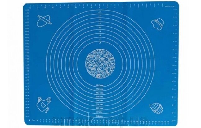 Килимок кондитерський силіконовий з розміткою 3040 см (колір в асортименті) від компанії Інтернет магазин "СМАК" - фото 1